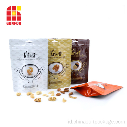 Nuts Packaging Bag Stand up pouch dengan resleting